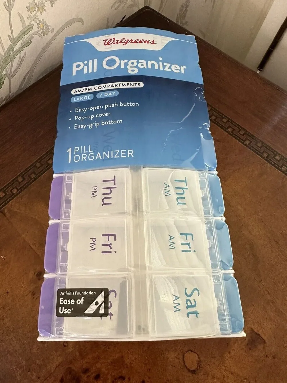 Walgreens Pill Organizer - Large 7 Day, 2 times a day - NEW. 14 Compartments